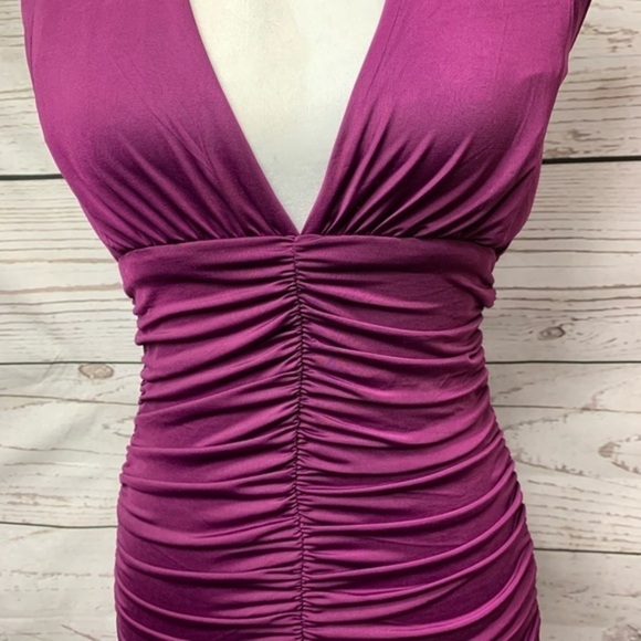 NWOT Venus Ruched Halter Bodycon Dress - Picture 3 of 7